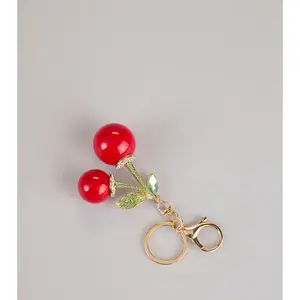 Very Cherry Rhinestone Charm Keychain