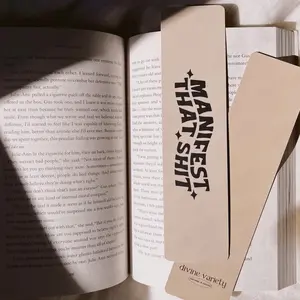 manifest that sh!t bookmark - 2x8in decorative bookmark - book accessories