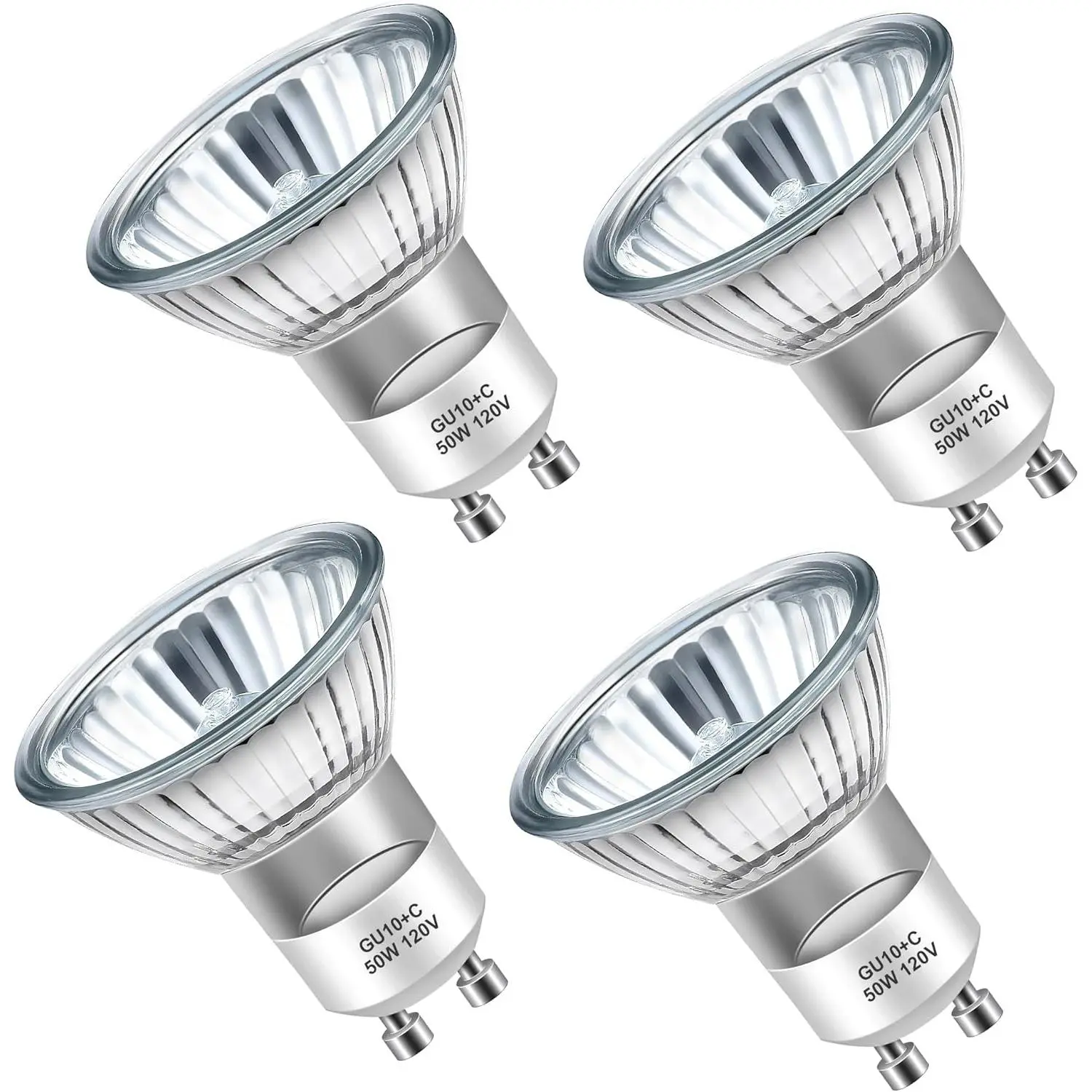 GU10 Halogen Bulbs 50W 120V, NP5 Replacement Bulb for Candle Warmer Lamp, Track Lighting, Scented Wax Burner, Range Hood, MR16 Dimmable, Warm White 2800K, 4Pack