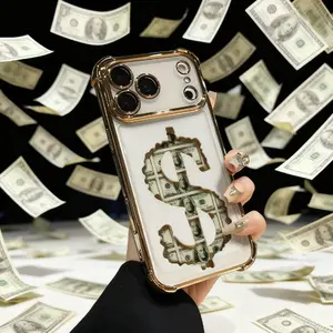 Money Moves Only Get That Cash Vibe Luxury Meets Hustle Gold Dollar Print For Iphone 17 Pro Max IPhone 11 12 13 14 15 16 Pro Max Plus Shockproof Soft Silicone Smartphone Protective Case Cellphone Shell Aesthetic Protection Q24