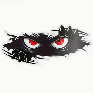 Angry Peeping Monster Vinyl Car Sticker, Large Durable Decal for Cars Trucks Sports Vehicles, Bumper Sticker, Decals for Truck, Qf286