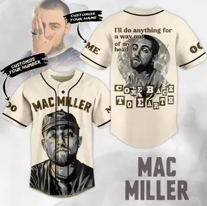Personalized Mac Miller Baseball Jersey, Baseball Jersey Shirt, Outdoor Sports, Sport Shirt, Dynamic And Comfortable