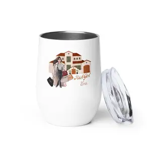 "Rich Girl Era" Wine Tumbler, Birthday gift, New year's Gift, Graduation Gift, Hot or cold drinking container