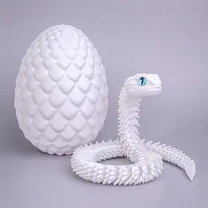 24inch Snake,3D Printed Snake Egg with Snake Inside,3D Printed Animals Toys,Like Movable Snake Realistic Slithering Design