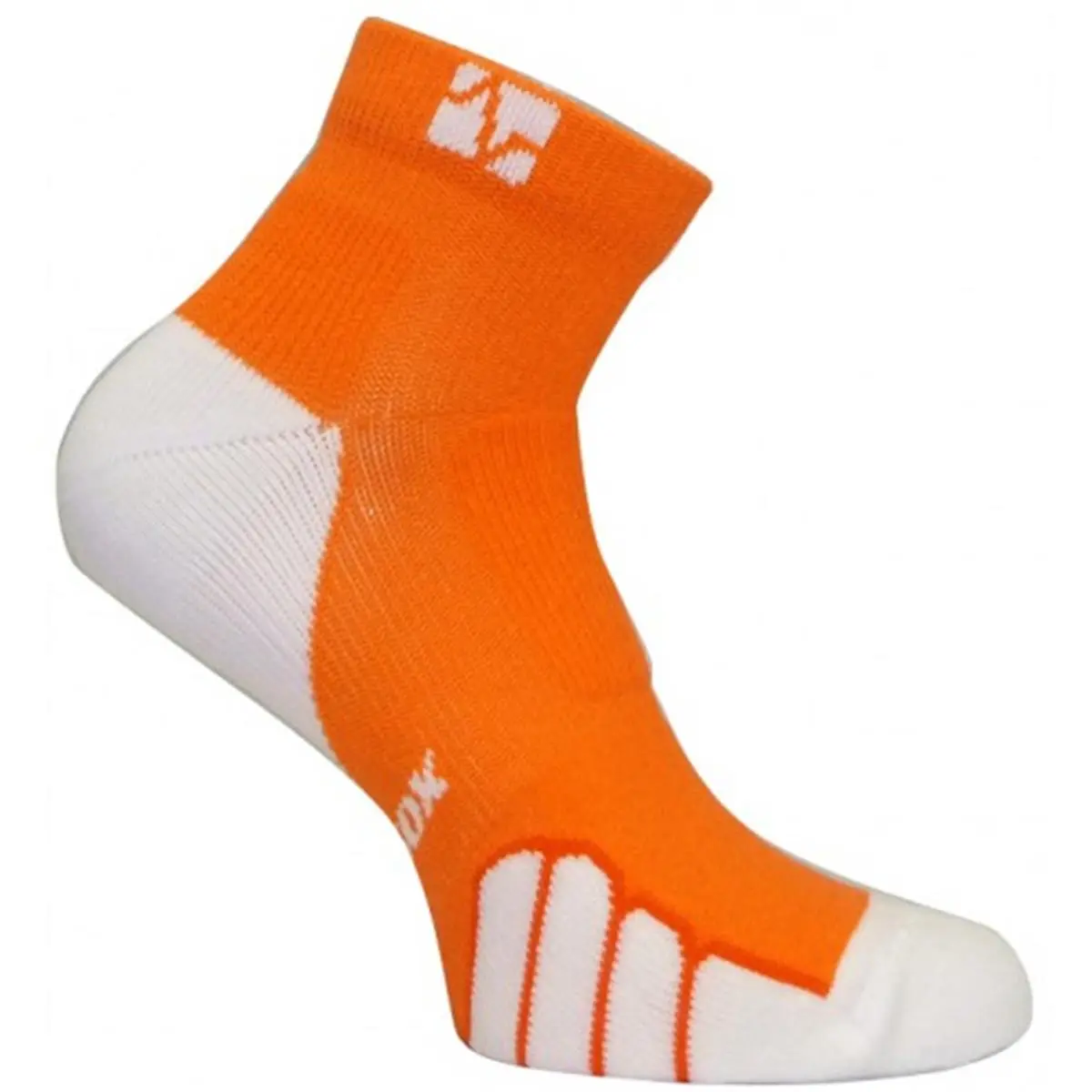 Vitalsox VT 1010T Compression Socks - Tennis On-Court Use, Ped Drystat Tech, Compression Stockings, Beveled Edge, Breathable, Unique Toe-To-Heel Padding - Orange, Medium