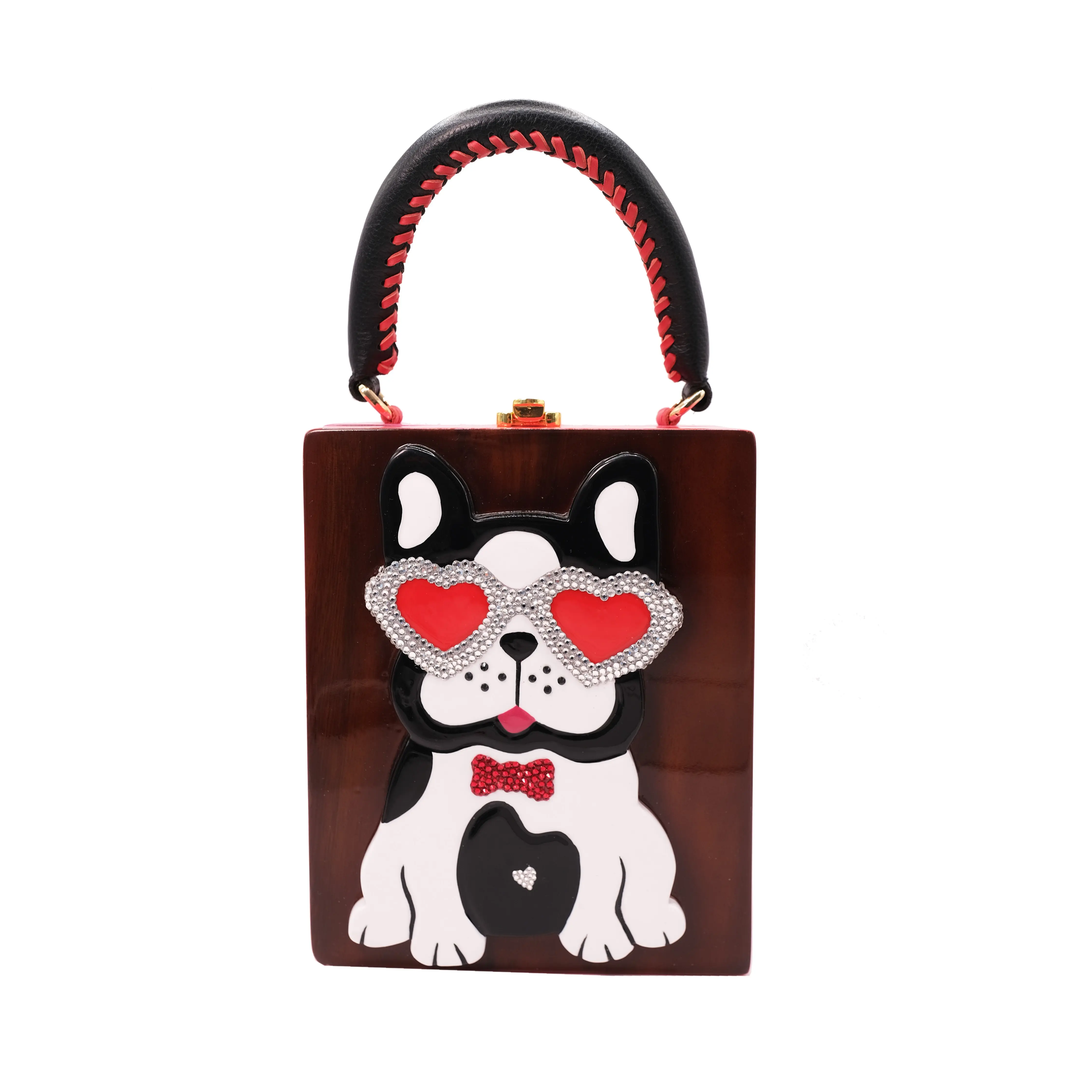 Denni Dog Wooden Collectible Handbag