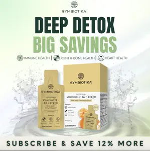 Liposomal Vitamin D3 + K2 + CoQ10 | 12 Packets | Bone & Heart Health | Energy Support | Liposomal Absorption