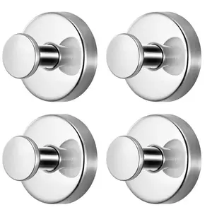 Stainless Steel Suction Cup Hooks – No Drilling Required, Rustproof and Heavy-Duty for Bathroom/Kitchen
