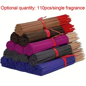 100-110pcs Himalayan Lavender Sage Sandalwood Scented Incense Sticks, Long Burning Time 55-60 Minutes, Relaxing Aromatherapy for Home Kitchen Restaurant
