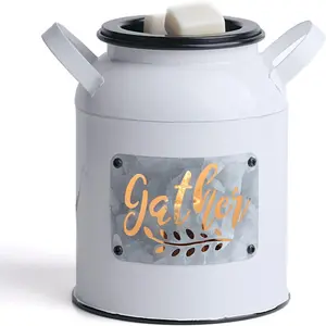 Milk Can Wax Melt Warmer, Scentsy Wax Warmer,Metal Wax Burner, Farmhouse Wax Warmers for Melting Scented Wax Cubes,Candle Wax Warmer for Rustic Home Decor, Office, Birthday Gifts