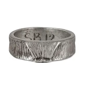 The Double Up Wave Ring 2-sided by Strickly Boarding and Joe Paradise Handcrafted Lead-Free Pewter Custom Surf Jewelry for Men Surfing Surfer Unique Design Ocean