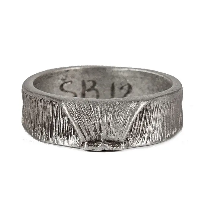 The Double Up Wave Ring 2-sided by Strickly Boarding and Joe Paradise Handcrafted Lead-Free Pewter Custom Surf Jewelry for Men Surfing Surfer Unique Design Ocean