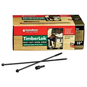 212 MAIN FastenMaster FMTLOK10-250 10 in. Heavy Duty Self-Countersink Wood Screw, Removable for Decks, Landscape Walls, Timber - 250-Pack, Deck