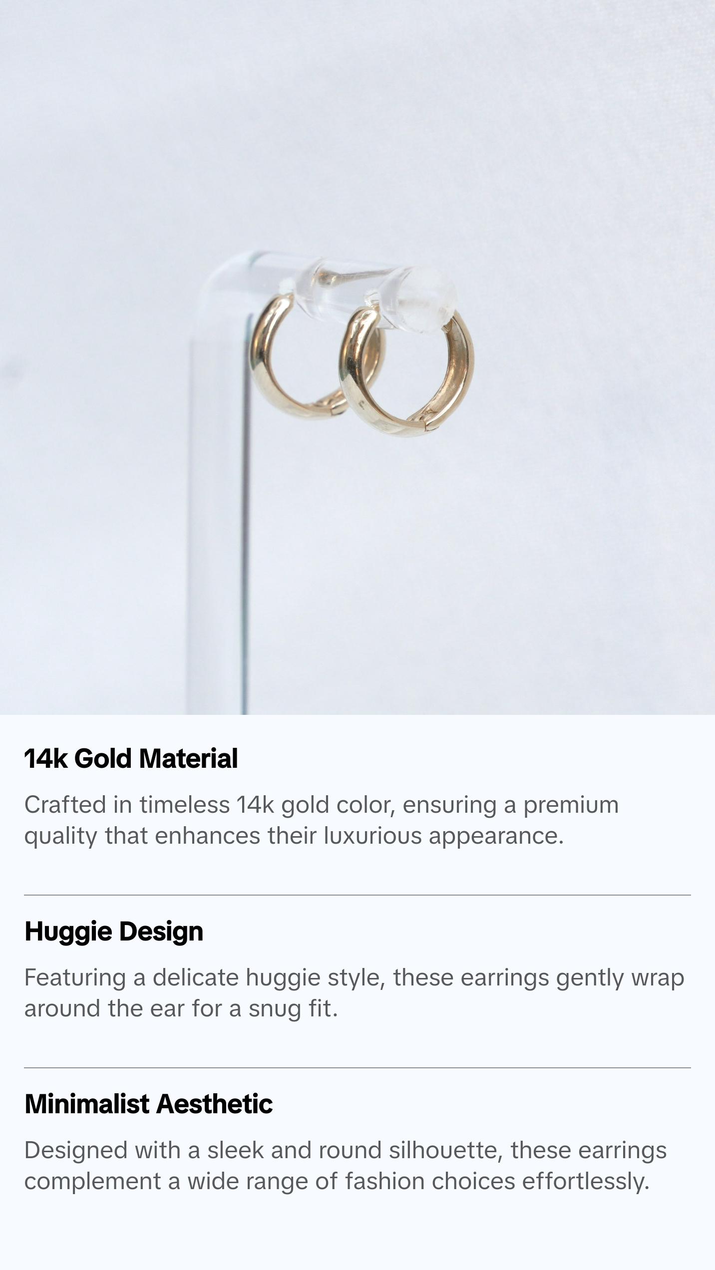 Gold Baby Huggies Earrings