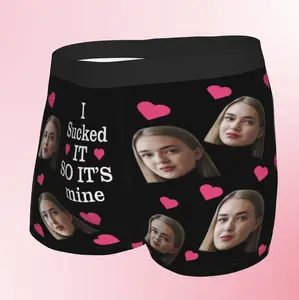 Custom Boxers with lover Face,Personalized text on Boxers,Funny Boxer gifts for boyfriend,Custom underwear for husband,Valentine's Day gifts