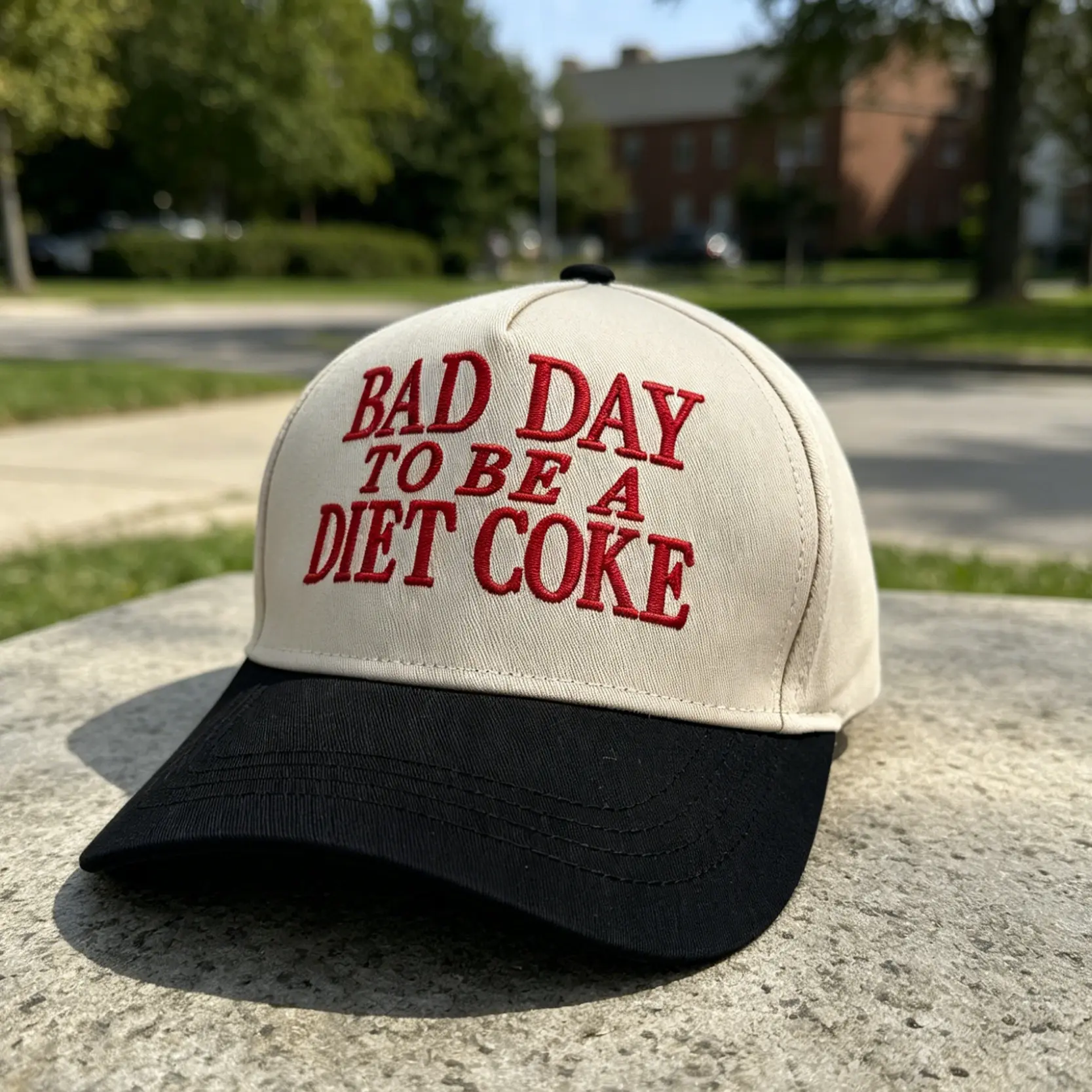 Bad Day To Be a Diet Coke Embroidered Trucker Hat, Baseball hat Summer hat Funny trendy trucker snapback hat diet coke embroidery coke lover Diet Coke Embroidered Trucker Hat Baseball Cap Summer Funny Trendy Coke Lover Snapback Hat Protective Cap