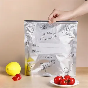50Pcs Aluminum Foil Fresh-keeping Bags Aluminum Foil Bags Vacuum Packaging Bags Meat Refrigerator Food Freezing Antibacterial Food-grade Fresh-keeping Bags