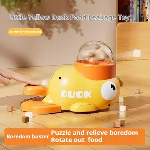 Interactive Cat Puzzle Treat Dispenser Toy – Duck-Shaped Slow Feeder for Cats & Small Dogs, IQ Training & Enrichment Activity, Durable 8.6" – Pet Gift for Small to Medium Breeds