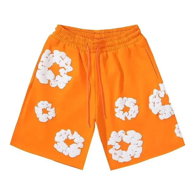 Foam orange shorts��White flower wreath�