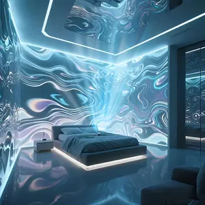 RGB LED Rotating Crystal Ball Projector Light, USB Powered Smart Lighting with Motion Sensor, Perfect Gift for Bedroom Living Room Party Decor, Led Projector Lamp