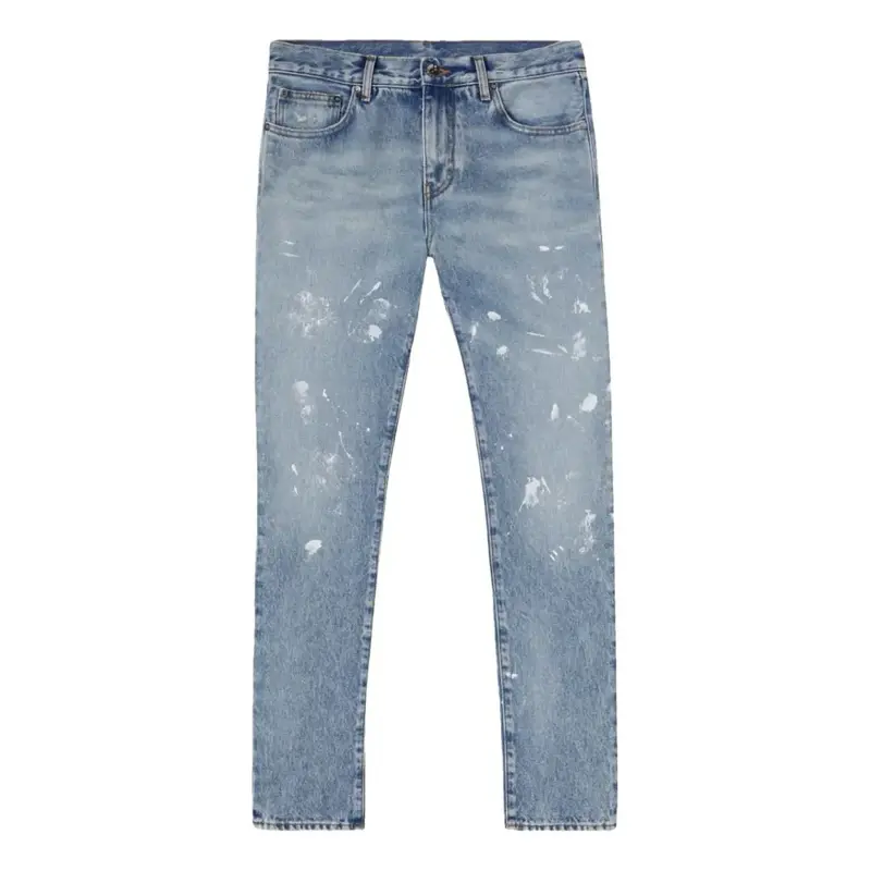 OFF-WHITE DIAG OUTLINE PAINT SLIM DENIM | VINTAGE BLUE | (MENS 31 ITALIAN) | NWT