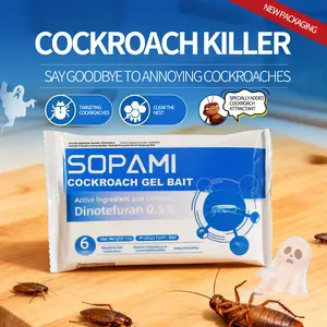 SOPAMI Insecticidal Bait - Small Size Roach Bait for Kitchen & Indoor Use with Dinetofuran 0.5% Active Ingredient No Magnets Cockroach Repellent Gel Cockroach Control Cockroach Killer