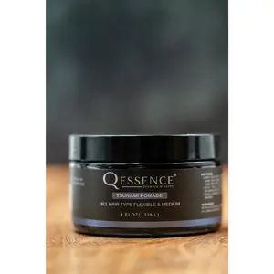 Qessence Tsunami Pomade | Flexible Medium Hold for Waves | 4 oz