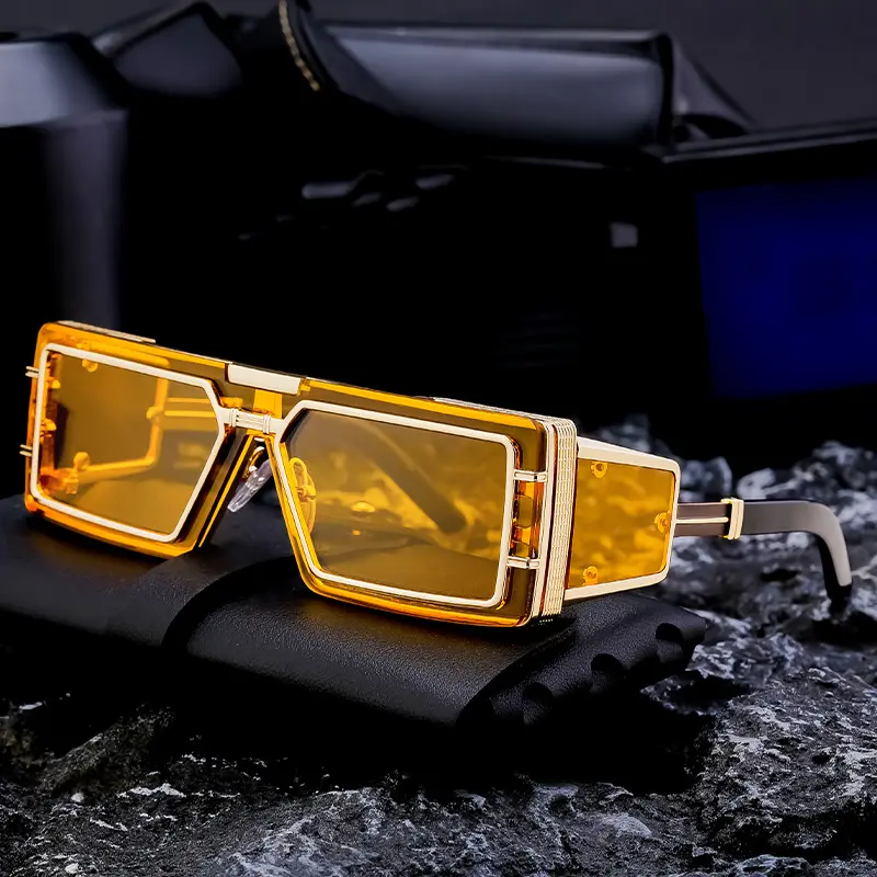 Square Sunglasses for Men and Women, Futuristic Full Frame Men's Sunglasses with a High-End European Fashion Look, Sunglasses Frames