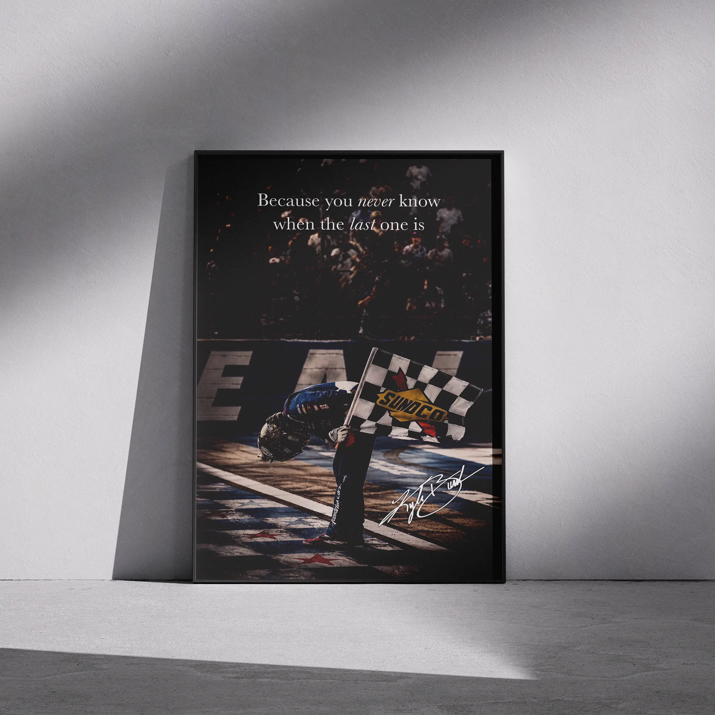 [NO FRAME] Kyle Busch Tribute Poster, NASCAR Legend Memorial Wall Art, RIP Rowdy Decor Home, Vintage NASCAR Tribute Merch