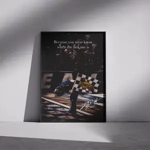 [NO FRAME] Kyle Busch Tribute Poster, NASCAR Legend Memorial Wall Art, RIP Rowdy Decor Home, Vintage NASCAR Tribute Merch