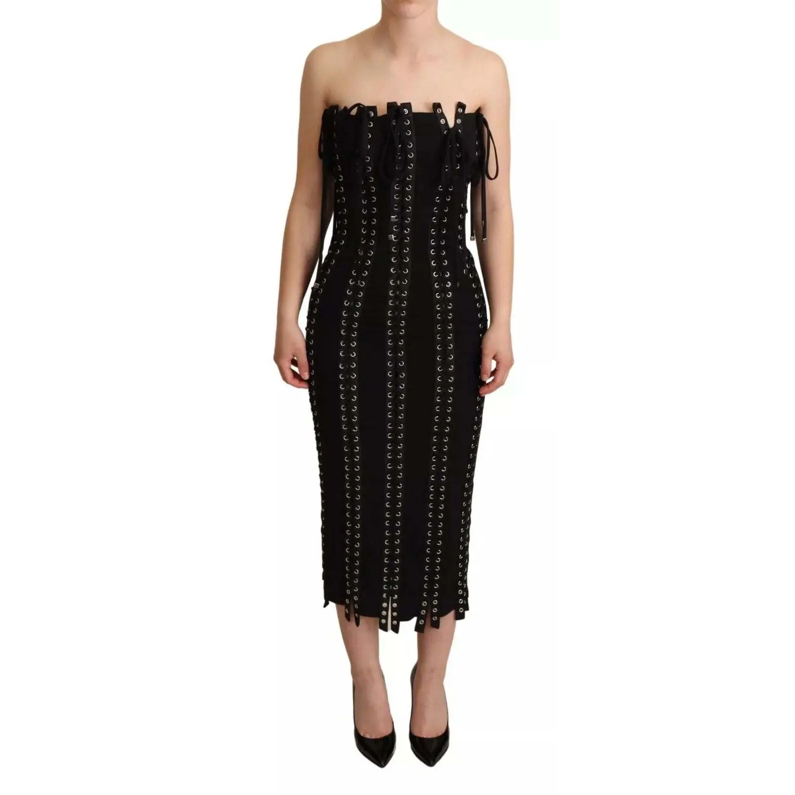 Black Cady Sleeveless Lace Up Bodycon Dress - TikTok Shop Black Cady Sleeveless Lace Up Bodycon Dress - TikTok Shop
