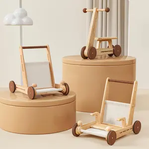 Woodtoe Wooden Baby Walker, 4-In-1 Montessori Baby Push Walker for 9 Month+, Adjustable Speed Baby Walker Toys for Boys Girls, Toddler Balance Bike, Growing Educational Learning First Birthday Valentines Day Gifts for Baby