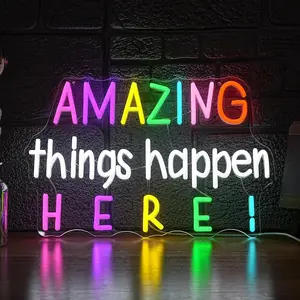 Adjustable Colorful LED Neon Light Sign, Wall-Mounted Decorative Lighting for Bedroom, Party, Store, Office, Classroom