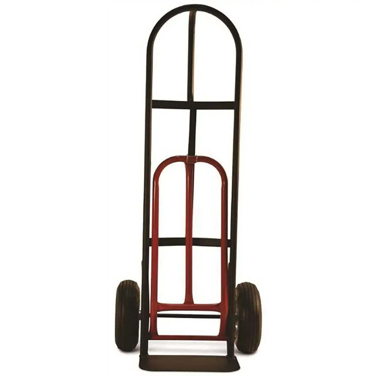 Milwaukee DC49515 Heavy-Duty Steel D-Handle Hand Truck - 10-in Pneumatic Wheels, 800 lbs Capacity, Load Carry, Nose Plate Extension, Powder Coated Finish, 23" Width, 20" Depth, 50.5" Height, 35.5 lbs Weight, Cushioning Loads, Outdoor Leisure & Cycling Use