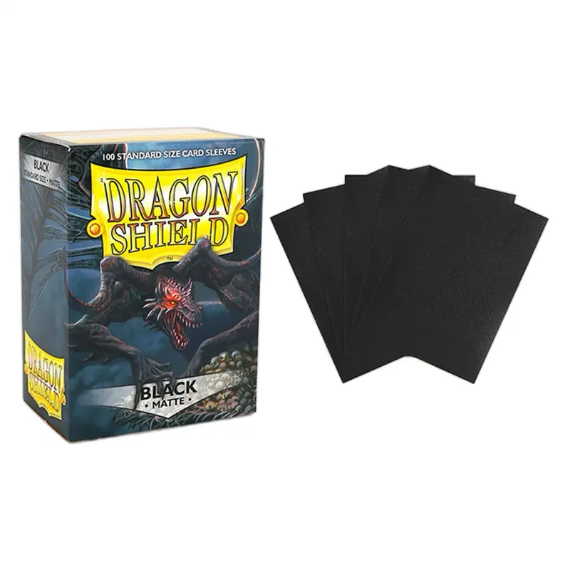 Dragon Shield Matte Black Standard Sleeves 100 Count Dragon Shield Matte Black Standard Sleeves 100 Count