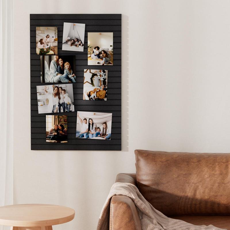 Large cork message board, measuring 36 inches x 24 inches, felt bulletin board for office decor, 6-piece felt wall panels with striped design, can be used as a pushpin message board and home wall organizer, suitable for offices and bedrooms.