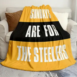 Exquisite Blanket Sundays Are For Steelers Pittsburgh Lightweight blanket Flannel blanket stylish warm and lightweight living room bedroom sofa bed picnic blanket