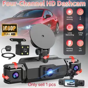 Four-Direction Full HD Dash Cam, WiFi & 64GB SD Card, 4-Inch IPS Screen, Hdr, APP Control, Car Camera Recorder, Dash Camera For Cars