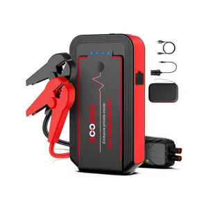 3000A 12V Jump Starter for 7.2L Gas & 8.0L Diesel, Portable Battery Pack with QC3.0, Dual USB, LED Light, and Power Bank Function. Phone Smartphone