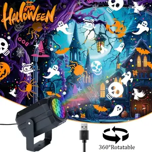 LED Santa Snowflake Projector Light, Rotating Snowflake Projection Lamp for Holiday Decor, USB Powered Desktop Light for Christmas Party, Led Lighted