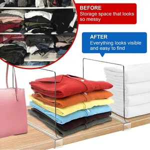 Acrylic Wardrobe Vertical Dividers, Space-Saving Bag Storage, Anti-Fray Clothing Organizer, Closet Partition Board