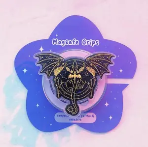 Dark Fantasy Batwing Dragon MagSafe Grip Magnetic Phone Stand Secure Hold for iPhone MagSafe Compatible