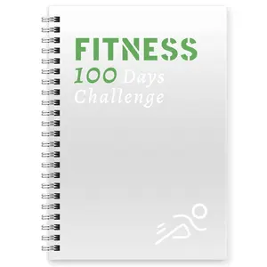 Harphia Fitness Journal Workout Planner 100 Days Challenge Fitness Tracker Notebook Journal Fit for all people who work out A5(5.5" x 8.2") Workout Log Book Planner for Tracking Progress in Home Gym