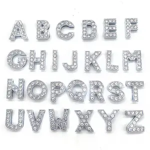 USOQ A-Z 0-9 10mm Accented Letter Sandal Charms Cute Shoe Accessory DIY charms decor