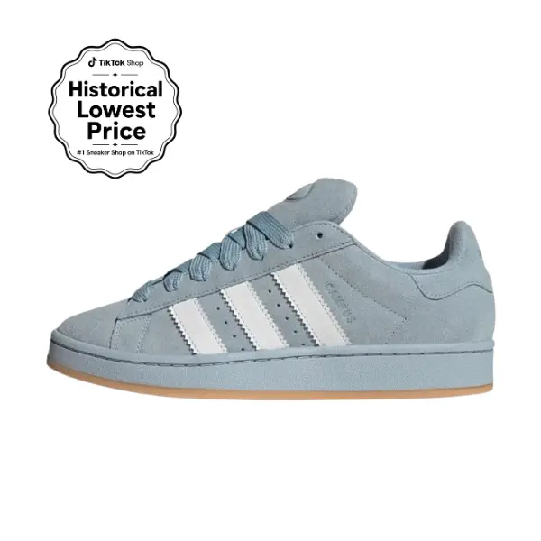 Adidas Campus 00s Men's Wonder Blue Suede Sneakers - Casual Athletic Shoe with Cushioned Support and Gum Rubber Outsole, Walking Shoes