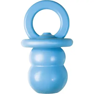 Puppy Binkie - Pacifier Dog Toy for Puppies - Stuffable Treat Chew Toy for Treats - Durable Natural Rubber for Teething Puppy - for Small Puppies - Blue