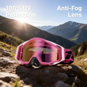 100% armega champion series goggles Quick Release Off-Road Motorcycle Goggles -Pro Motocross MX ATV Dirt Bike Racing Goggles, Anti-Fog UV Protection Lens, Adjustable Strap,Shockproof Eye Protection for Outdoor Adventure Riders Motorbike Gear