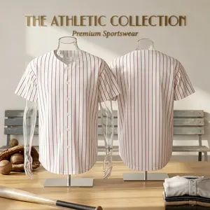 Men's Hip Hop Button-Down Baseball Jersey - Plain Blank Short Sleeve Shirt for Casual Streetwear Sports Style Comfortable Lightweight Breathable Fabric