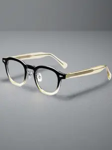 CATERSIDE One Pair With Packaging Classic Retro Design Optical Frame Square TR90 CP Temple Tips Casual Minimal Punk Vibe Suitable for Travel, Beach, Driving, Cycling, Music Festivals, and Seaside Weddings