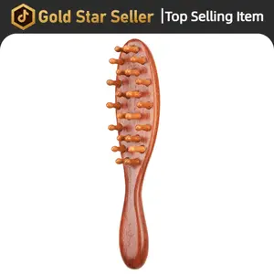 Loc Brush for Dreads, Comfortable Massage Comb, Scraping Massage Tools Wide Tooth Comb, Elegant Wood, Comfortable to Hold